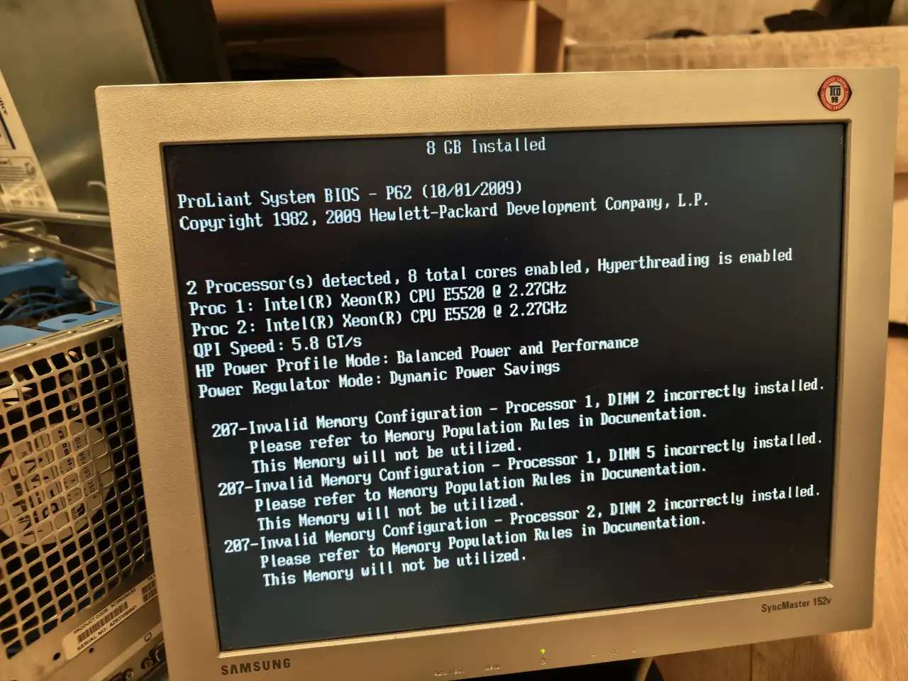 сервер HP ProLiant DL380 G6. xeon 5520 2.27HGz 2.