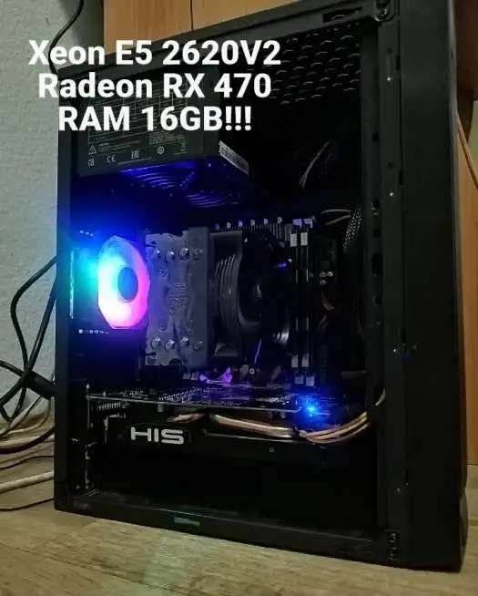 Игровой micro-ATX компьютер intel 6 core, rx 470