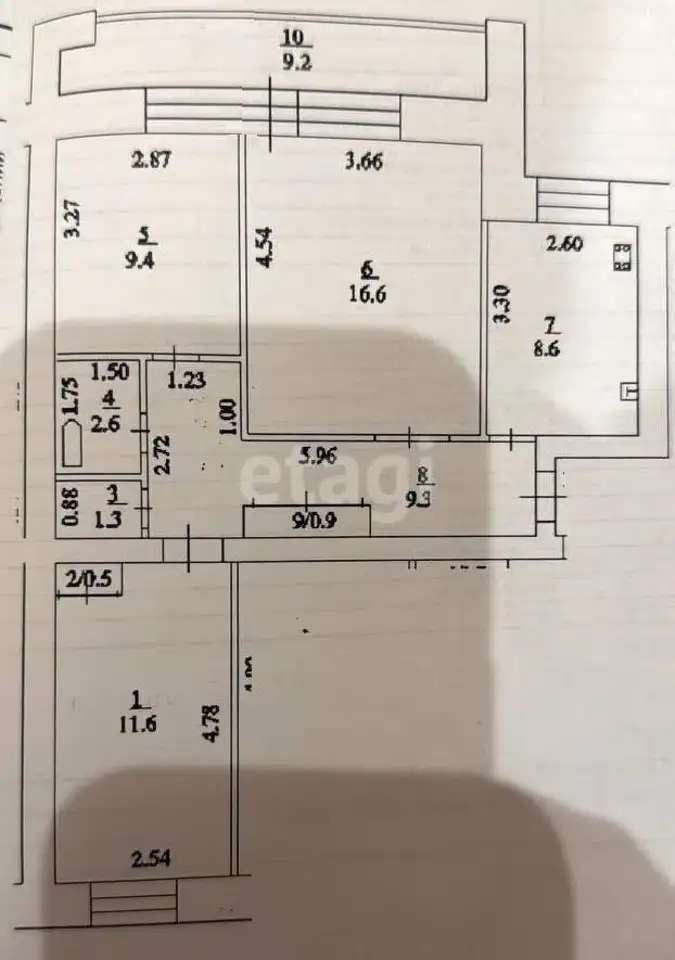 Квартира, 64,80 м², 2 эт., Республика башкортостан, уфа, комсомольская, 27