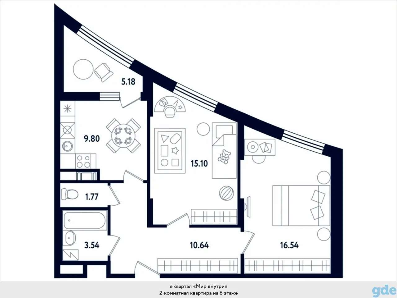 Квартира, 31,64 м², 6 эт., Парнас м., Таможенная дорога, 11