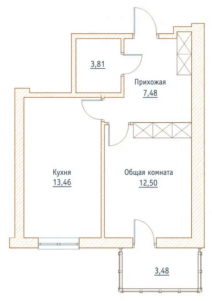 Светлая квартира в ЖК Пушкин с фантастическим видом на город, 37,20 м², 11 эт., Ленина 221