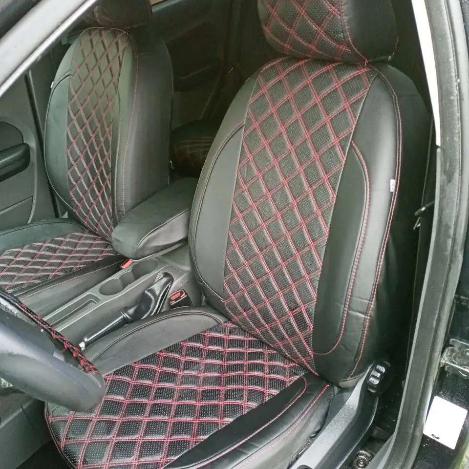 Чехлы Hyundai SOLARIS с прострочкой ромбом