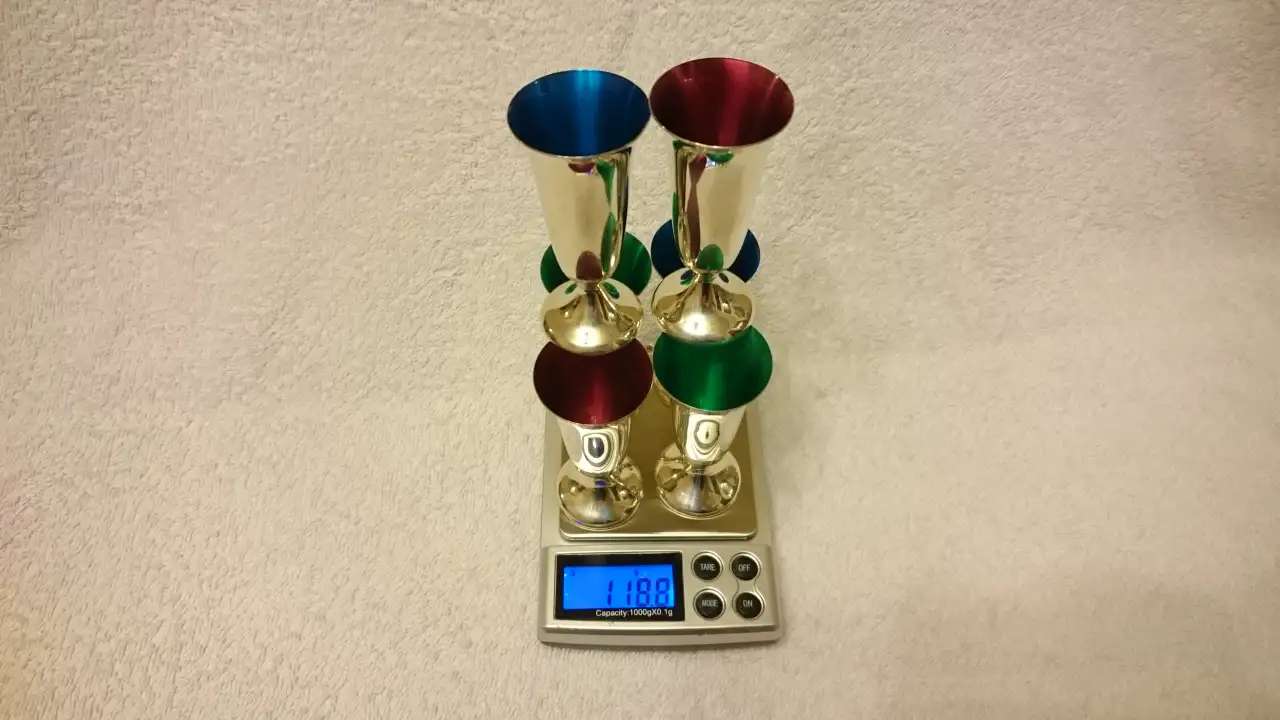 Серебряные рюмки с подносом - 6 шт - 925 пробы