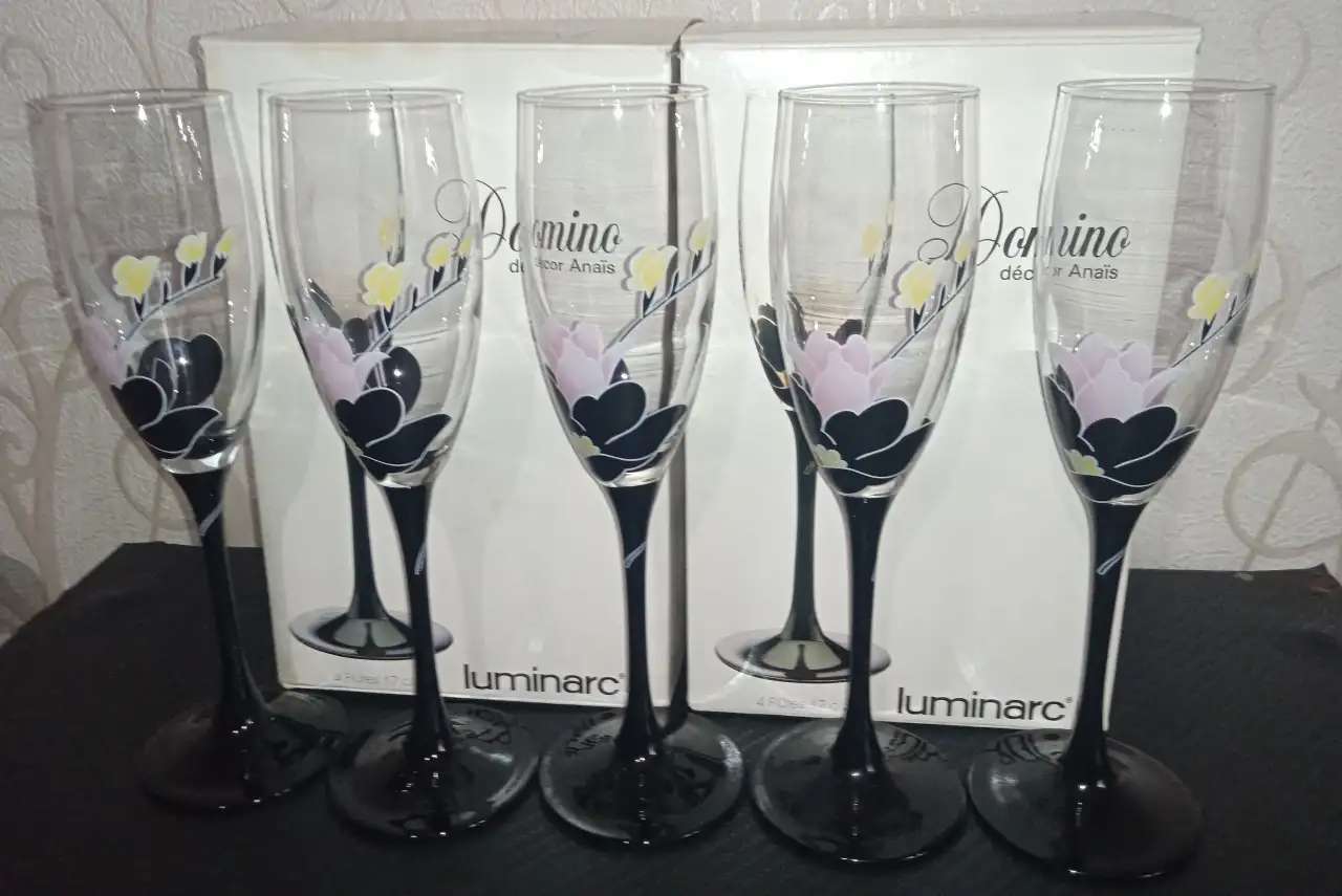 Бокалы Французские, винтаж, Domino decor Franse