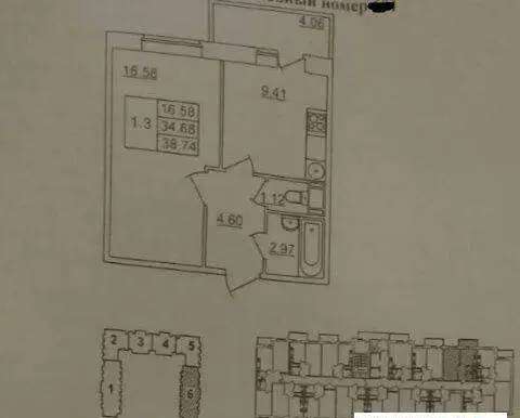 Продам 1-к квартиру, 38 м², 10/12 эт.