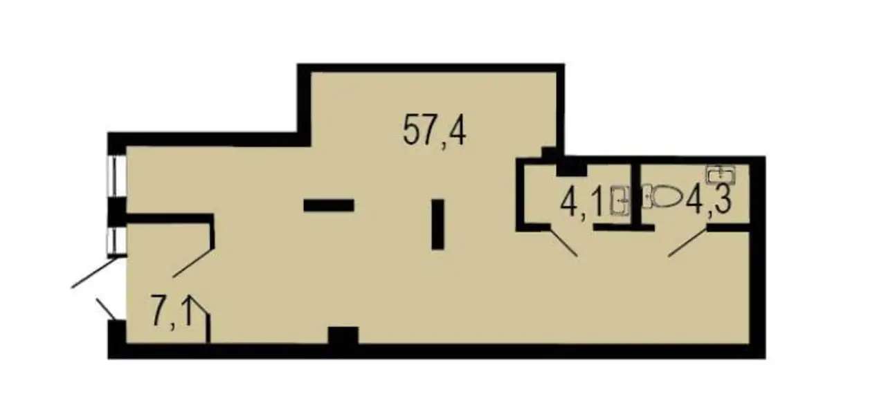 Продается псн 72.9 м2, Санкт-петербург, патриотов проспект, 35
