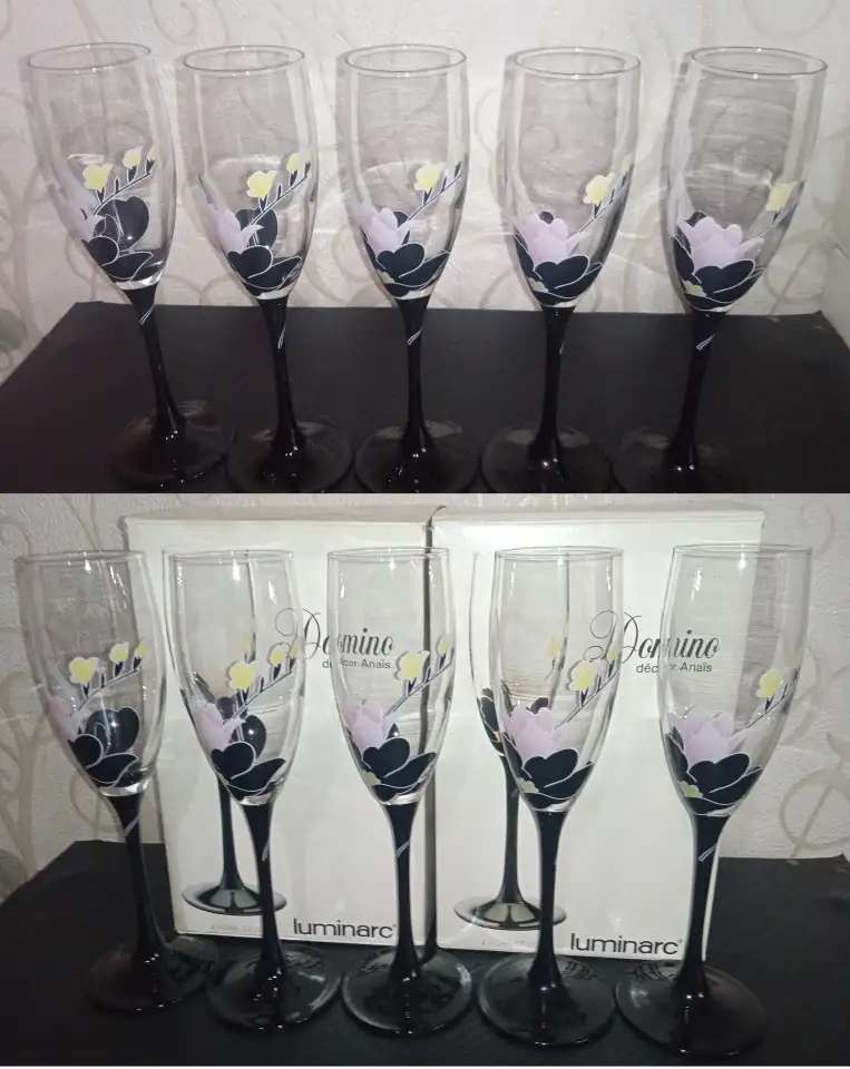 Бокалы Французские, винтаж, Domino decor Franse