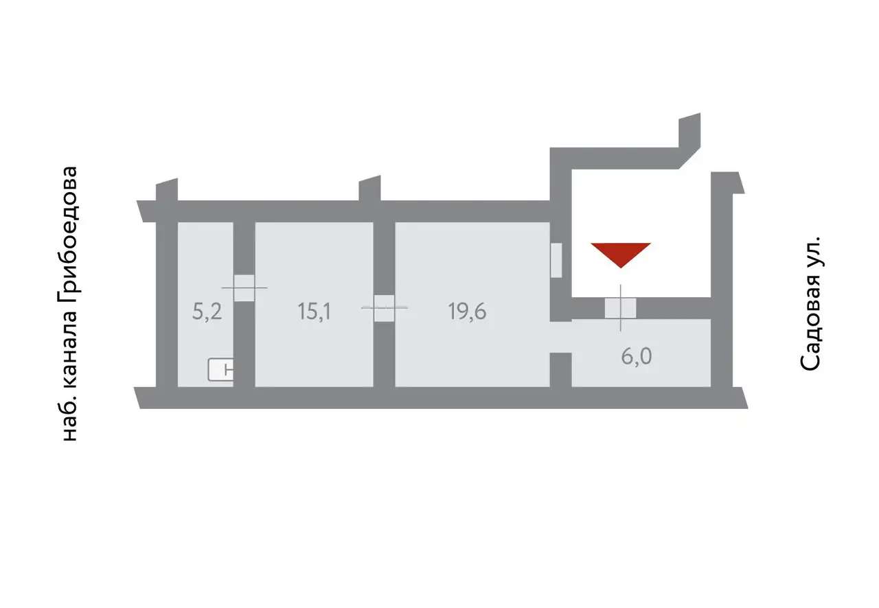 Продажа офиса 45.9 м2, Санкт-петербург, канала грибоедова набережная, 68