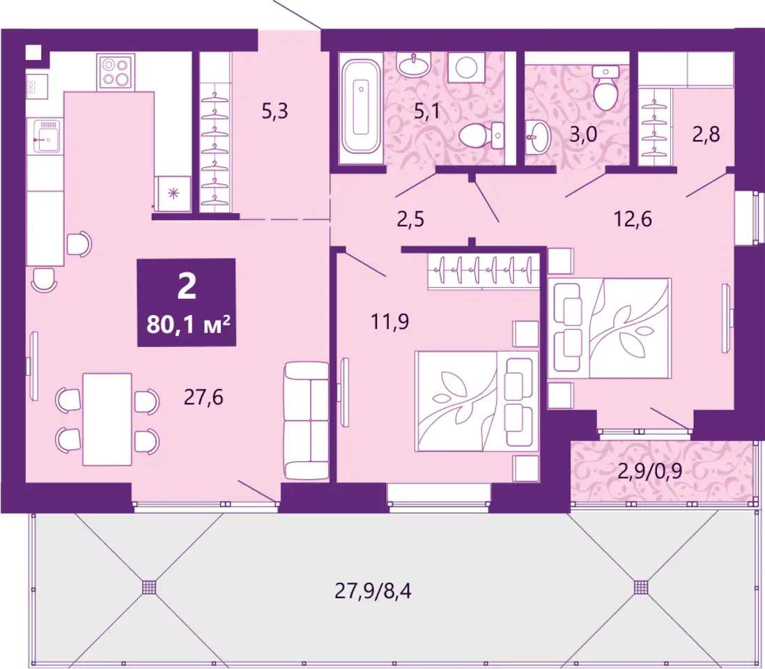 Квартира, 80,70 м², 1 эт., Таганрогская, 14