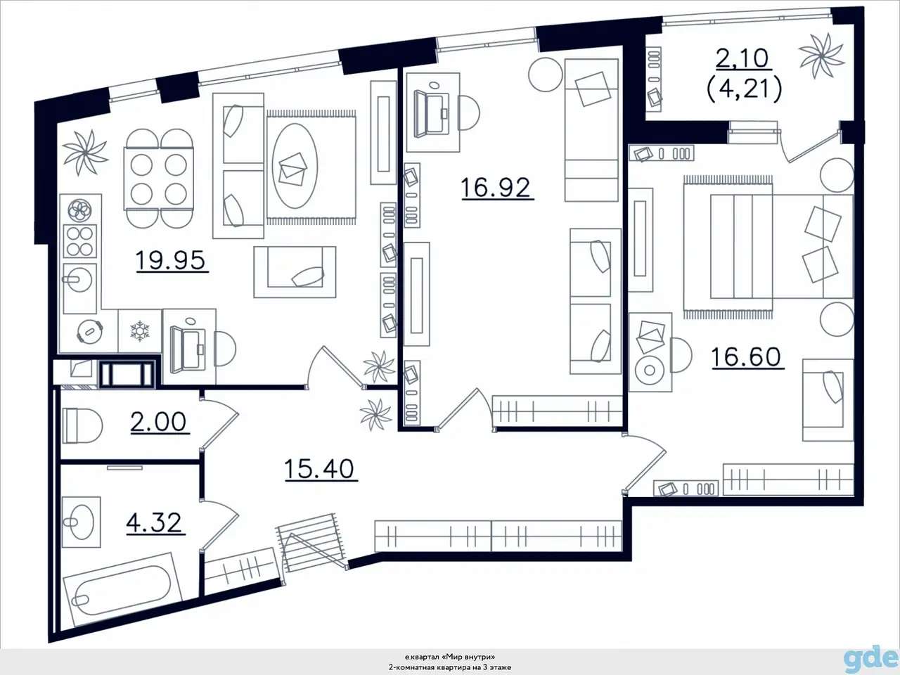 Квартира, 33,52 м², 3 эт., Парнас м., Таможенная дорога, 11