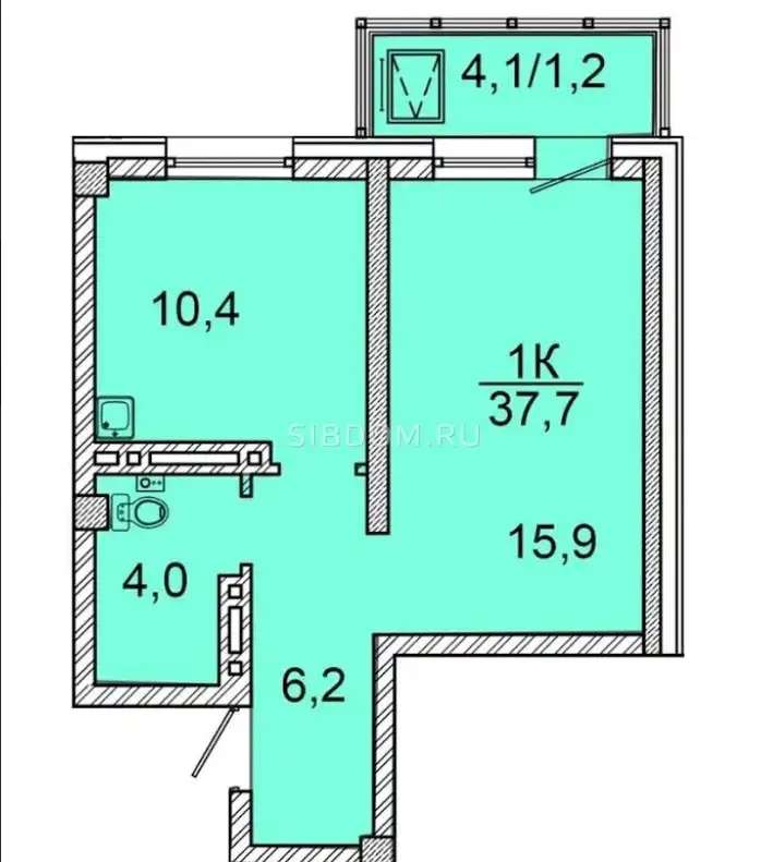 1-к. квартира, 37, 3 м кв, 15/24 эт., 37,30 м², 15 эт., Kалининa 175