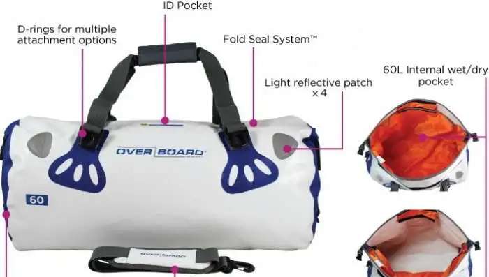 Водонепроницаемая, герметичная сумка OverBoard OB1013WHT - Waterproof Boat Master Duffel Bag