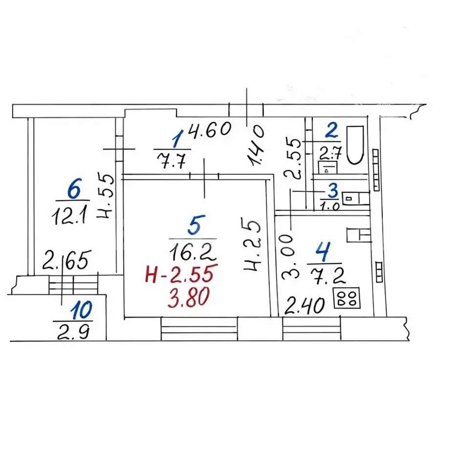 Квартира, 49,00 м², 7 эт., Улица ерёменко, 85