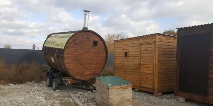 Баня Модульная каркасная бочка