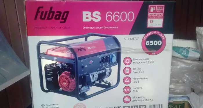 Продается новый бензиновый генератор FUBAG BS 6600