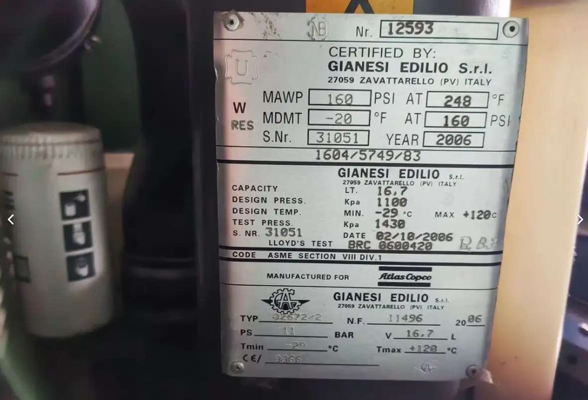 Компрессорная станция Atlas Copco (Италия) в вагончике