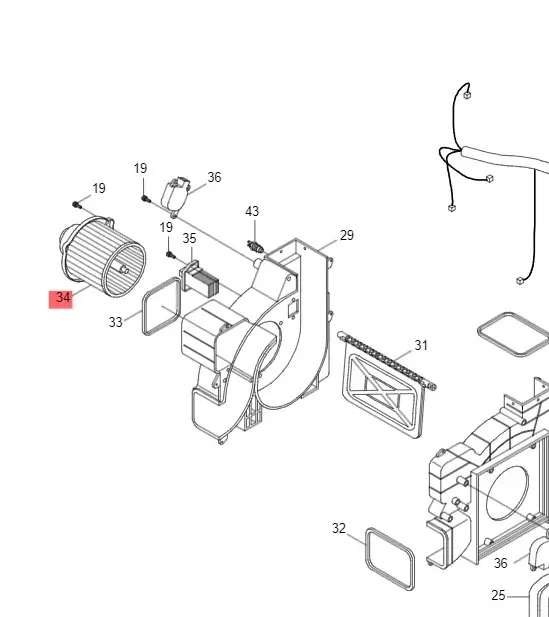 Мотор отопителя Hyundai HL760-7A 11N6-90700