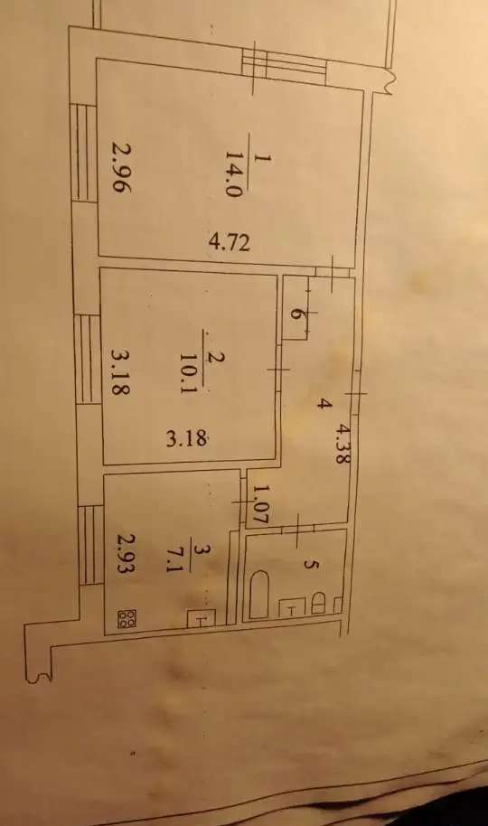 Двухкомнатная квартира, Фатыха Амирхана, 107, 45,50 м², 8 эт., Северный вокзал, Фатыха Амирхана, 107