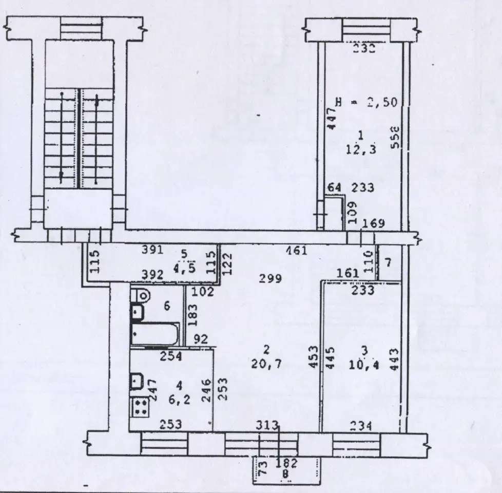 3-х квартира 58 кв.м., 58,00 м², Уралмаш м.,, ул. Краснофлотцев 4