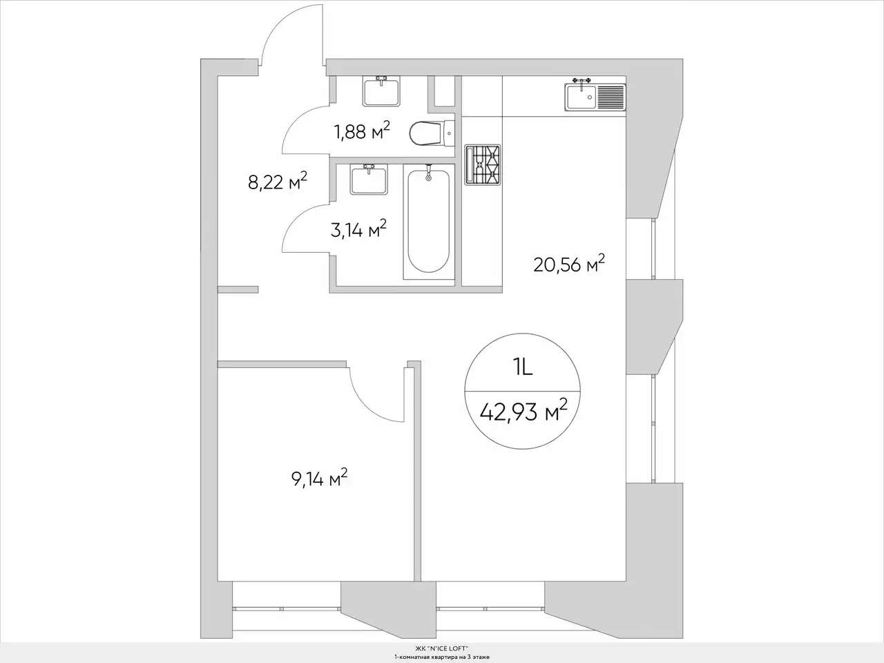 Квартира, 9,14 м², 3 эт., Нижегородский, Проезд автомобильный, 4