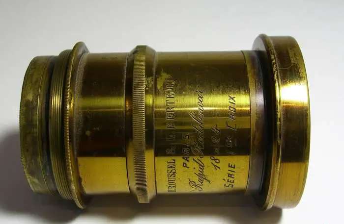 Портретный антикварный объектив H.Roussel L.Berteau Paris Rapid Rectiliniar 18х24 Serie 1-er Choix.