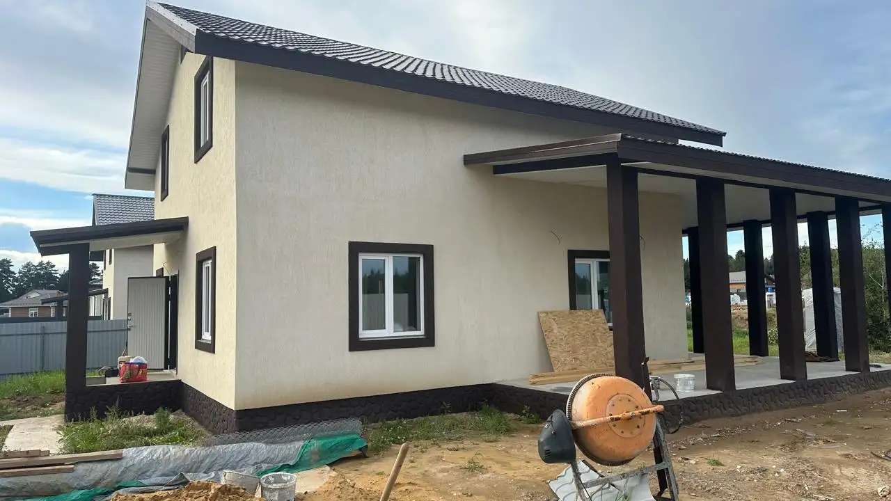 Боровики 2 Боровск купить дом из блока 13 соток газ Киевское Минское шоссе 180,00 м2