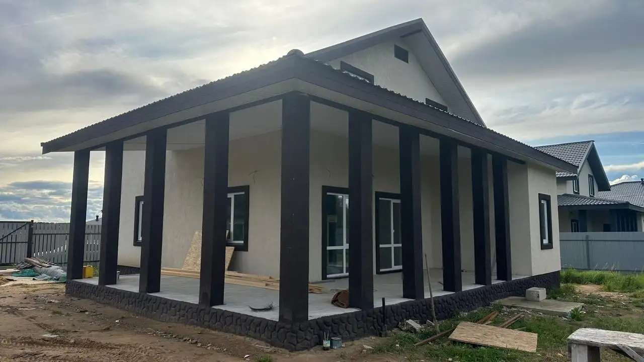 Боровики 2 Боровск купить дом из блока 13 соток газ Киевское Минское шоссе 180,00 м2
